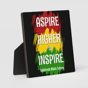 ASPIRE HIGHER INSPIRIER Black History Month Fotoplatte