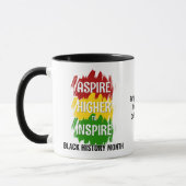 ASPIRE HIGHER INSPIRIER Black History Month Tasse (Links)