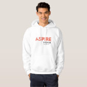 ASPIRE HIGHER Inspiriere Christlich WEISS Hoodie (Vorne ganz)