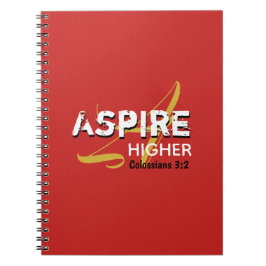 ASPIRE HIGHER Red Inspiration Christlich Notizblock