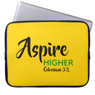 ASPIRE HÖHER Gelb Inspiration Christlich Laptopschutzhülle