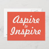 Aspire Inspiriert Motivierend Postkarte (Vorne/Hinten)