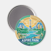 Aspire Park Katar Magnet (Vorderseite/Rückseite)