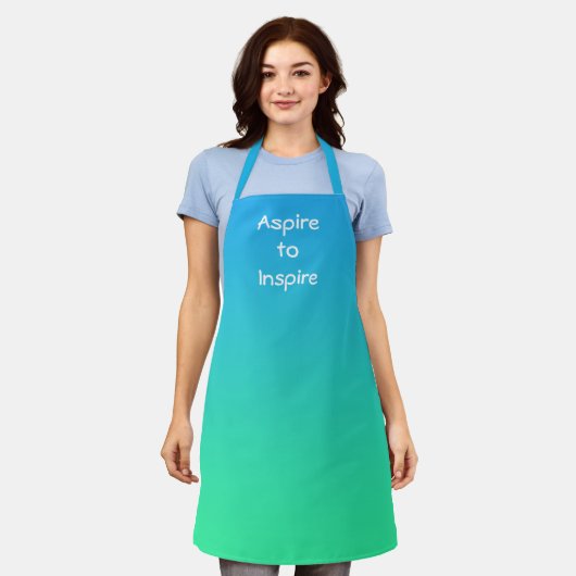 Aspire to Inspirier Aquamarin Gradient Schürze (Getragen)