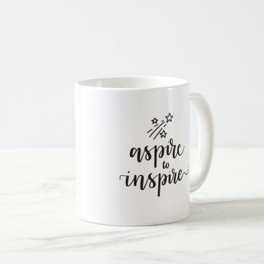 Aspire to Inspirier Kaffeetasse (VorderseiteRechts)