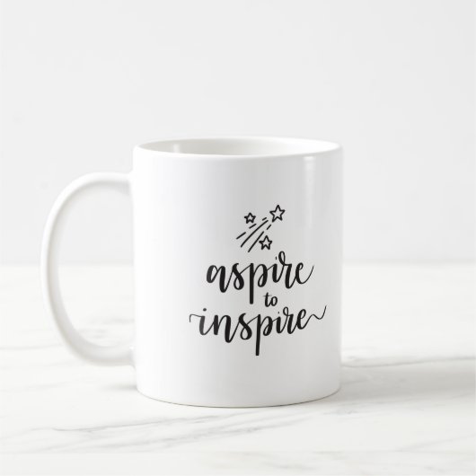 Aspire to Inspirier Kaffeetasse (Links)