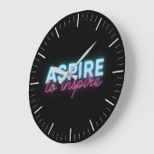 Aspire to Inspirier Neon Large Clock Große Wanduhr (Winkel)