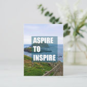 Aspire to inspirier postkarte (Stehend Vorderseite)