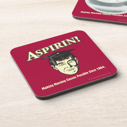Aspirin: Morgenklasse möglich machen Untersetzer (Linke Seite)
