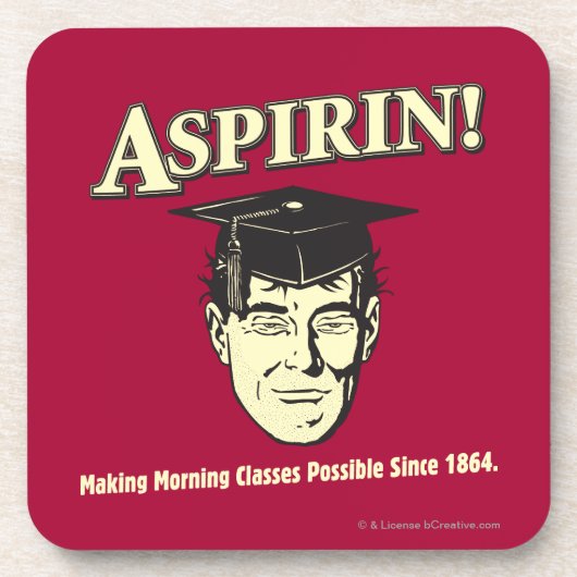 Aspirin: Morgenklasse möglich machen Untersetzer (Vorderseite)