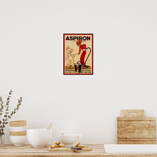 Aspiron Paris Teddy Bear Ad Poster (Küche)