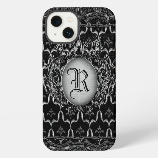 Aspley Shadow Monogram iPhone Hülle (Rückseite)