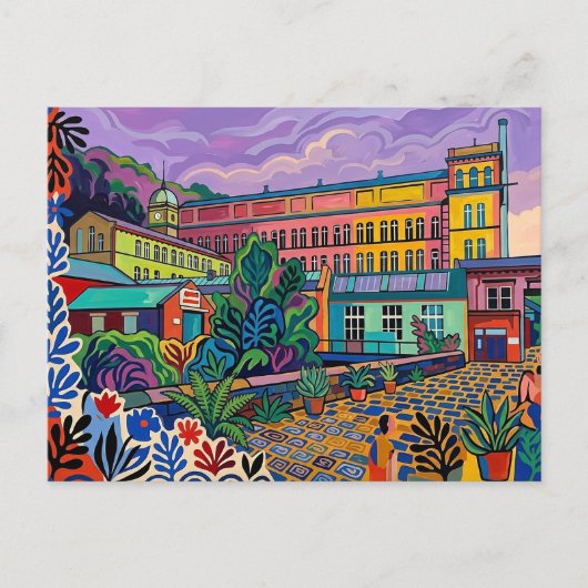 Asquith Bottom Mills Sowerby Bridge Postkarte (Vorderseite)