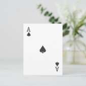 Ass der Spade Postkarte (Stehend Vorderseite)