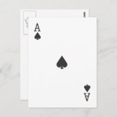 Ass der Spade Postkarte (Vorne/Hinten)