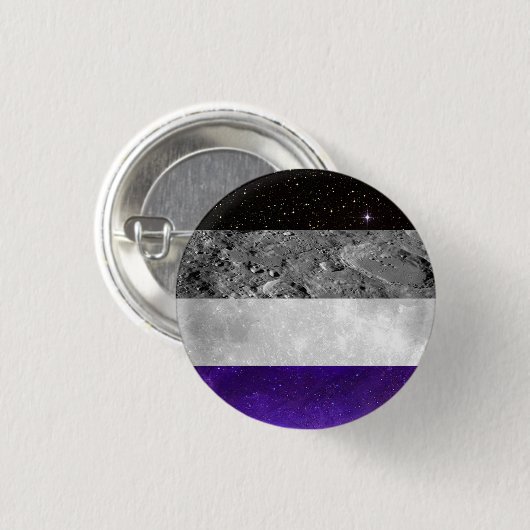 Ass in Space- Ace-Pride-Flag/ Asexual/ Space Button (Vorne & Hinten)