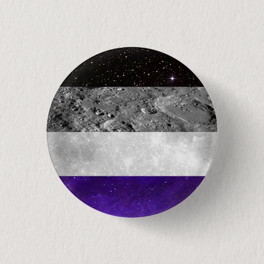 Ass in Space- Ace-Pride-Flag/ Asexual/ Space Button (Vorderseite)