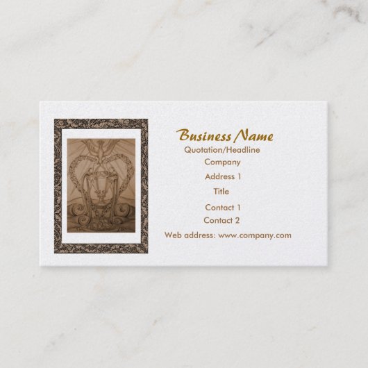 Ass of Cup Tarot Business Card Visitenkarte (Vorderseite)