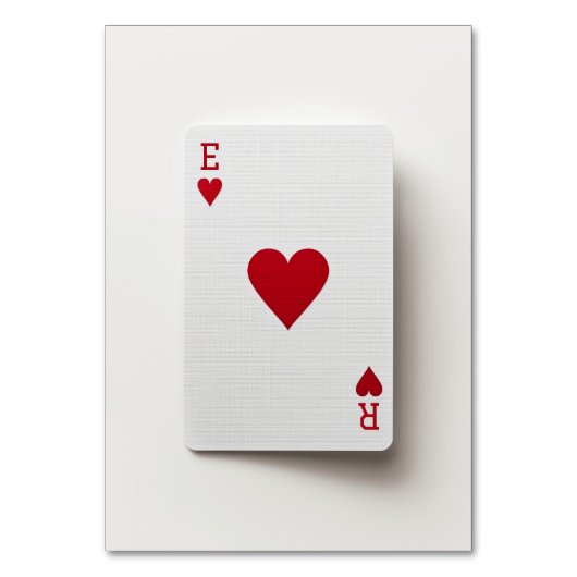 Ass of Hearts Card - Erste Tabelle Nr. Tischnummer (Vorderseite)