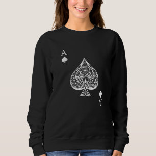 Ass Spades Kostüms Spielkarte Kostüm Ace SP Sweatshirt