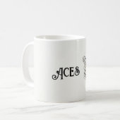 Ass Spielkarten Kaffeetasse (Vorderseite Links)