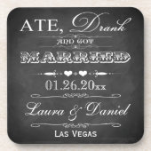 Aß, trank u. got verheiratetes untersetzer (Vorderseite)