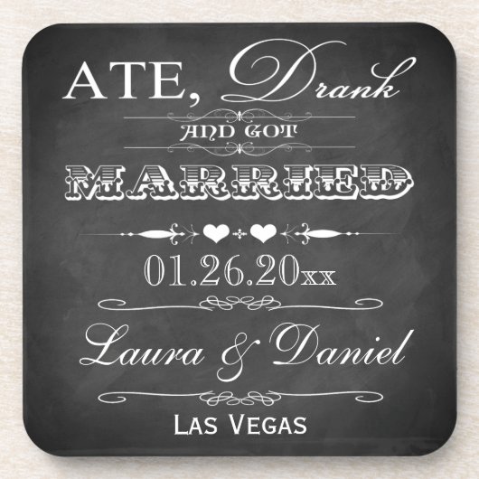 Aß, trank u. got verheiratetes untersetzer (Vorderseite)