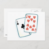 Ass und Zehn Herz spielen Karten (Vorne/Hinten)