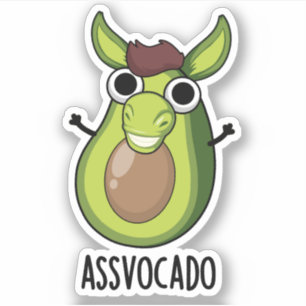 Ass-vocado Funny Avocado Pun Aufkleber
