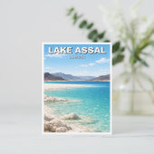 Assal-See Dschibuti Reise Postkarte (Stehend Vorderseite)