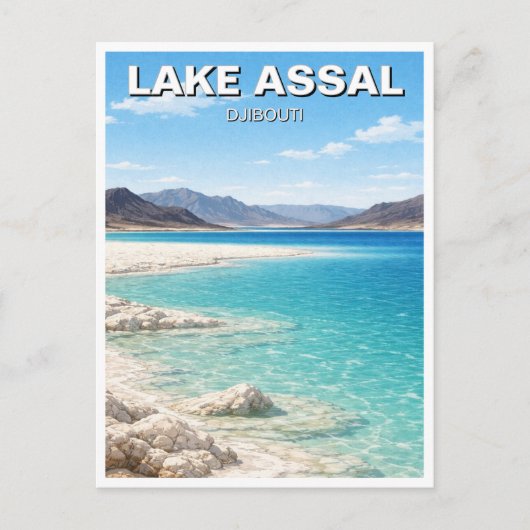 Assal-See Dschibuti Reise Postkarte (Vorderseite)