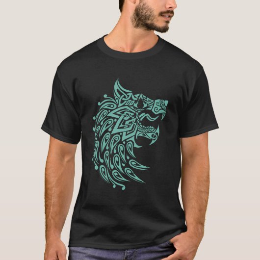 Assassin-Creed Valhalla Geometric Wolf T-Shirt (Vorderseite)