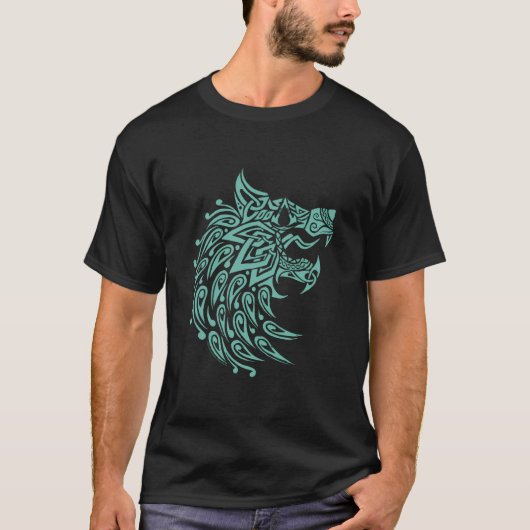 Assassin-Creed Valhalla Geometric Wolf T-Shirt (Vorderseite)