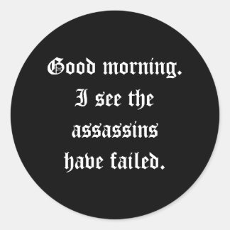 Assassins-Aufkleber Runder Aufkleber