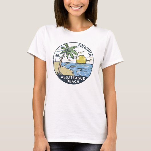 Assateague Beach Virginia Vintager T - Shirt (Vorderseite)