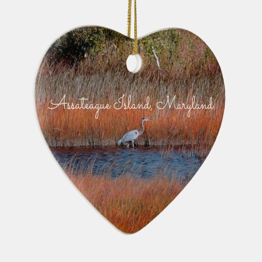 Assateague Heron Ornament (Rechts)