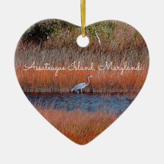 Assateague Heron Ornament (Vorne)