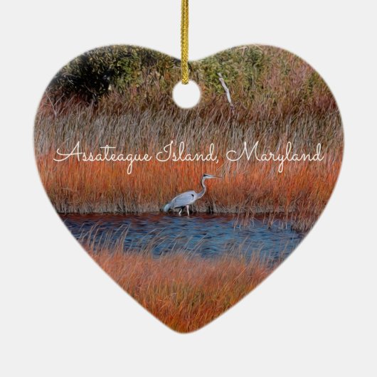Assateague Heron Ornament (Hinten)