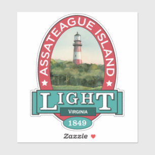 Assateague Insel-Leuchtturm Aufkleber