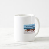 Assateague Insel (Ponys auf Strandlogo) Kaffeetasse (VorderseiteRechts)