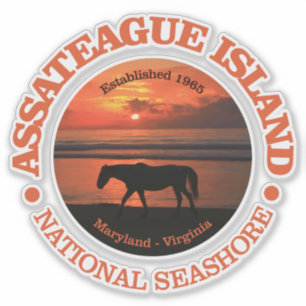 Assateague Insel-Staatsangehörig-Küste Aufkleber