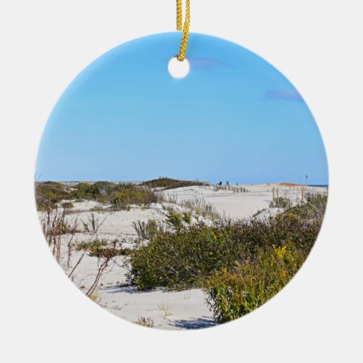 Assateague Island Beach Keramik Weihnachtsschmuck (Vorne)