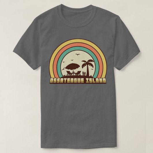 Assateague Island Beach Retro Sunset Style T-Shirt (Design vorne)