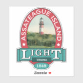 Assateague Island Lighthouse Aufkleber (Blatt)
