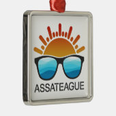Assateague Island Maryland Virginia Sonnenbrille Ornament Aus Metall (Rechts)