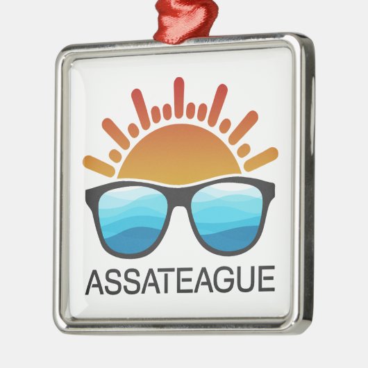 Assateague Island Maryland Virginia Sonnenbrille Ornament Aus Metall (Links)