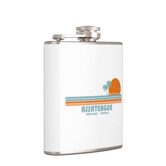 Assateague Island Maryland Virginia Sun Palm Trees Flachmann (Rechts)