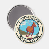 Assateague Island National Seashore Abzeichen Magnet (Vorderseite/Rückseite)