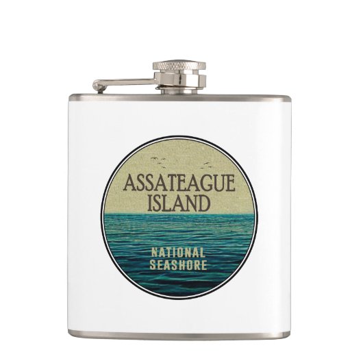 Assateague Island National Seashore Ocean Birds Flachmann (Vorderseite)