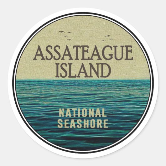 Assateague Island National Seashore Ocean Birds Runder Aufkleber (Vorderseite)